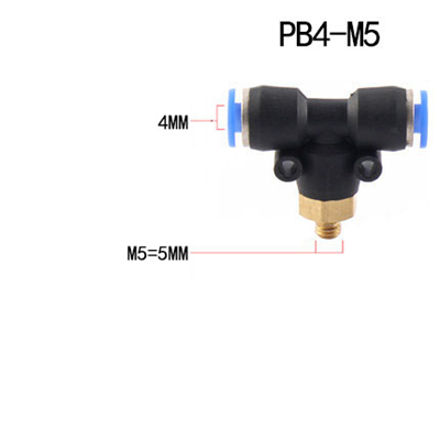 Raccord pneumatique à filetage mâle BSPT | 4mm 6mm 8mm 10mm 12mm tuyau, 1/8 "1/4" M5 3/8 "1/2" "BSPT coupleur pneumatique: PB4-M5