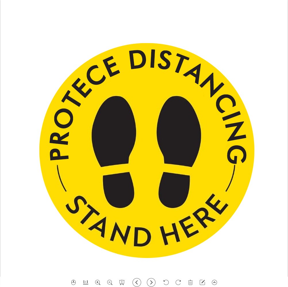 Social Keep Distance Non Slip Sticker Floor Stickers Safe Sign Removable Vinyl Decals: B