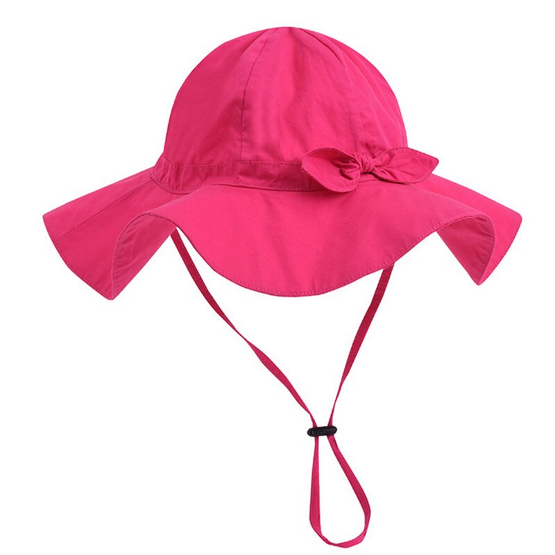 Toddler Kids Baby Girl Sun Hat Brim Summer Bucket Beach Headwear Cap 5 Colors AU: Red / 12 M
