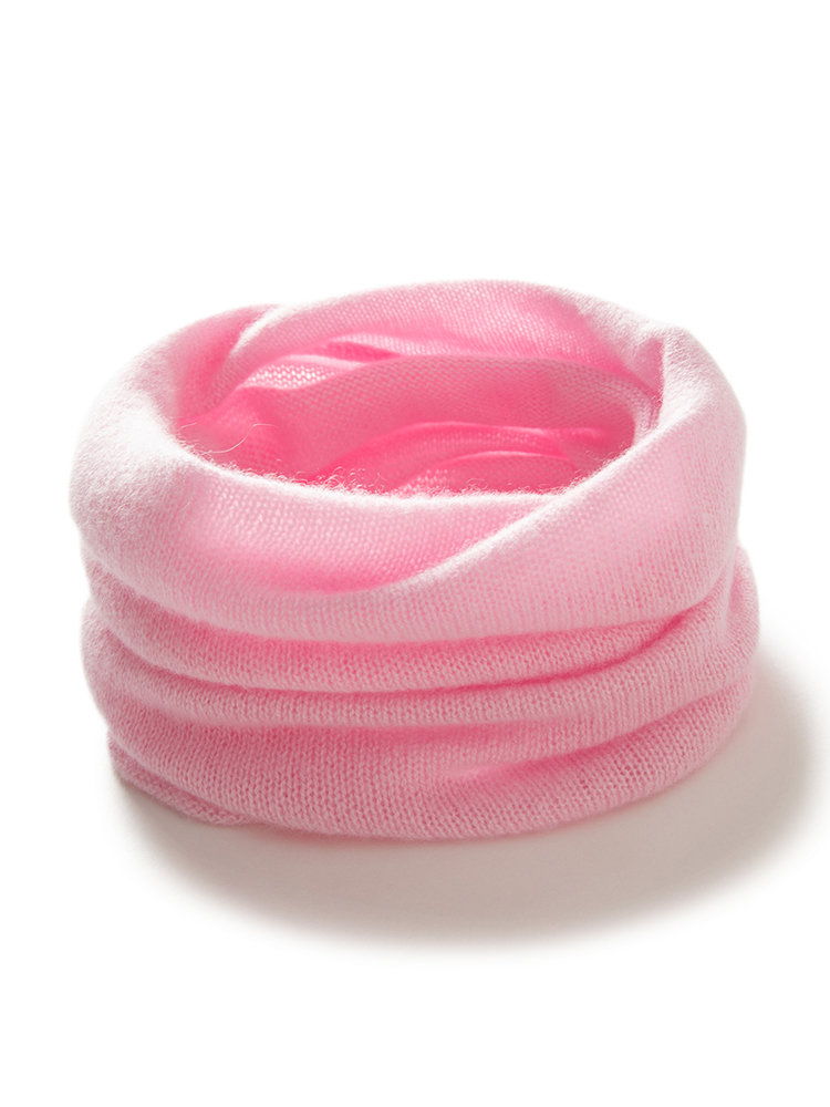 Women 100% Cashmere Bottom Price Tube Scarf Lightweight Neck Ring Warmer Cowl Collar Loop Female Soft Knitting Accessories Girls: Pink