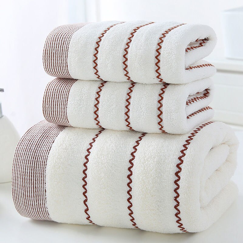 Cotton Towel Bath Towel Set Bath Towel 140x70cm Towel 35x75cm Soft Absorbent Three-Piece Set: 3pcs4