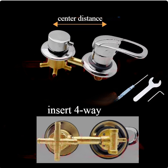 2/3/4Way Bath faucet water mixing valve switch Shower Switch Control Faucet Mixer Shower Cabin Accessories Valve Diverter Tap: Red / 32mm