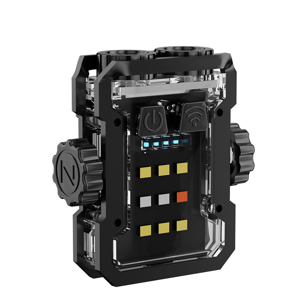 Mini nøgleringslommelygte med klips super lys lommelygte led magnetisk cob edc mini nøgleringslommelygte genopladelig: Rgb