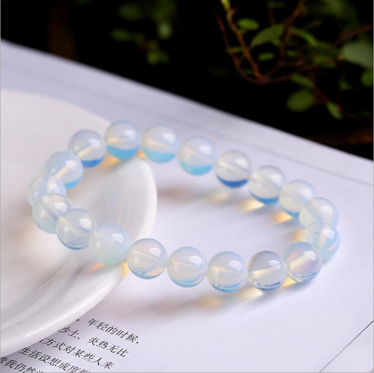 Uomini braccialetto pietra di luna naturale Braccialetto di Pietra Naturale di una coppia Nero Borda il Braccialetto pietra di luna Corona branello Dei Monili Del Braccialetto: Stampigliatura