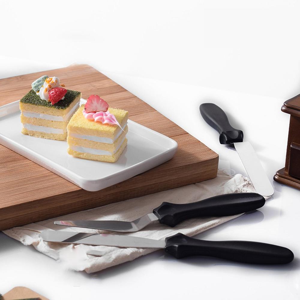 3pcs Blade Angled Spatula Stainless Steel Butter Cake Icing Spatula Smooth Filling Tool Cutter Set Wedding Valentine Baking Tool