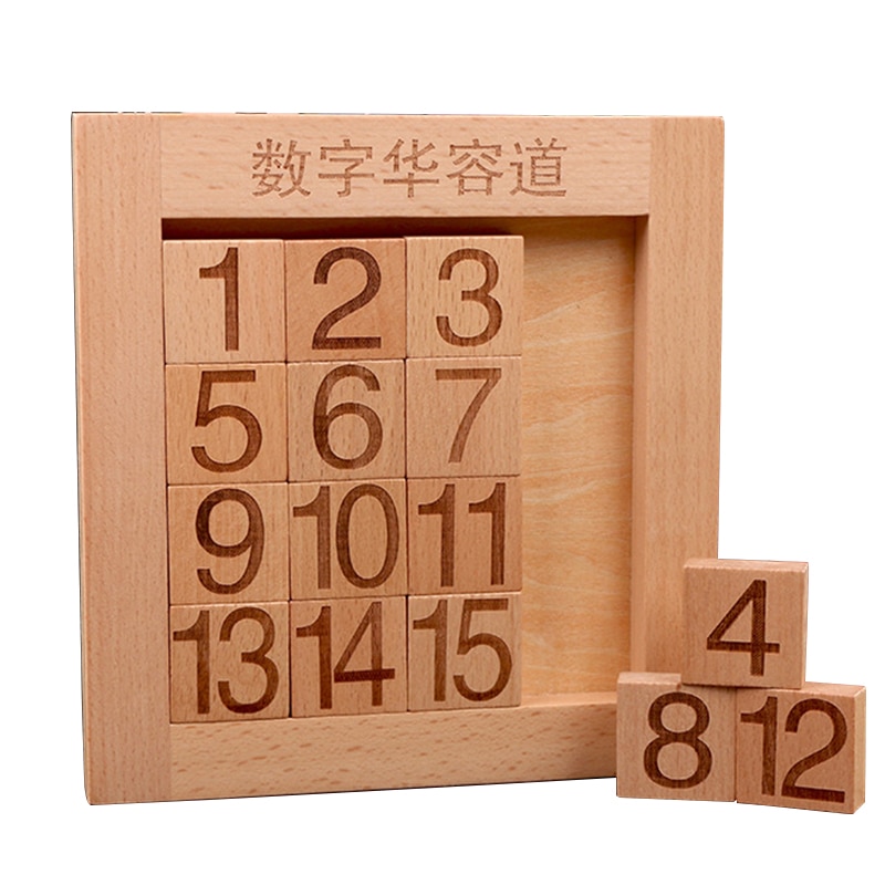 Klassieke Digitale Puzzel Houten Puzzel Spel Toy Chinese Traditionele Drie Koninkrijk Huarong Dao Manier Klotski Sliding Puzzel Speelgoed