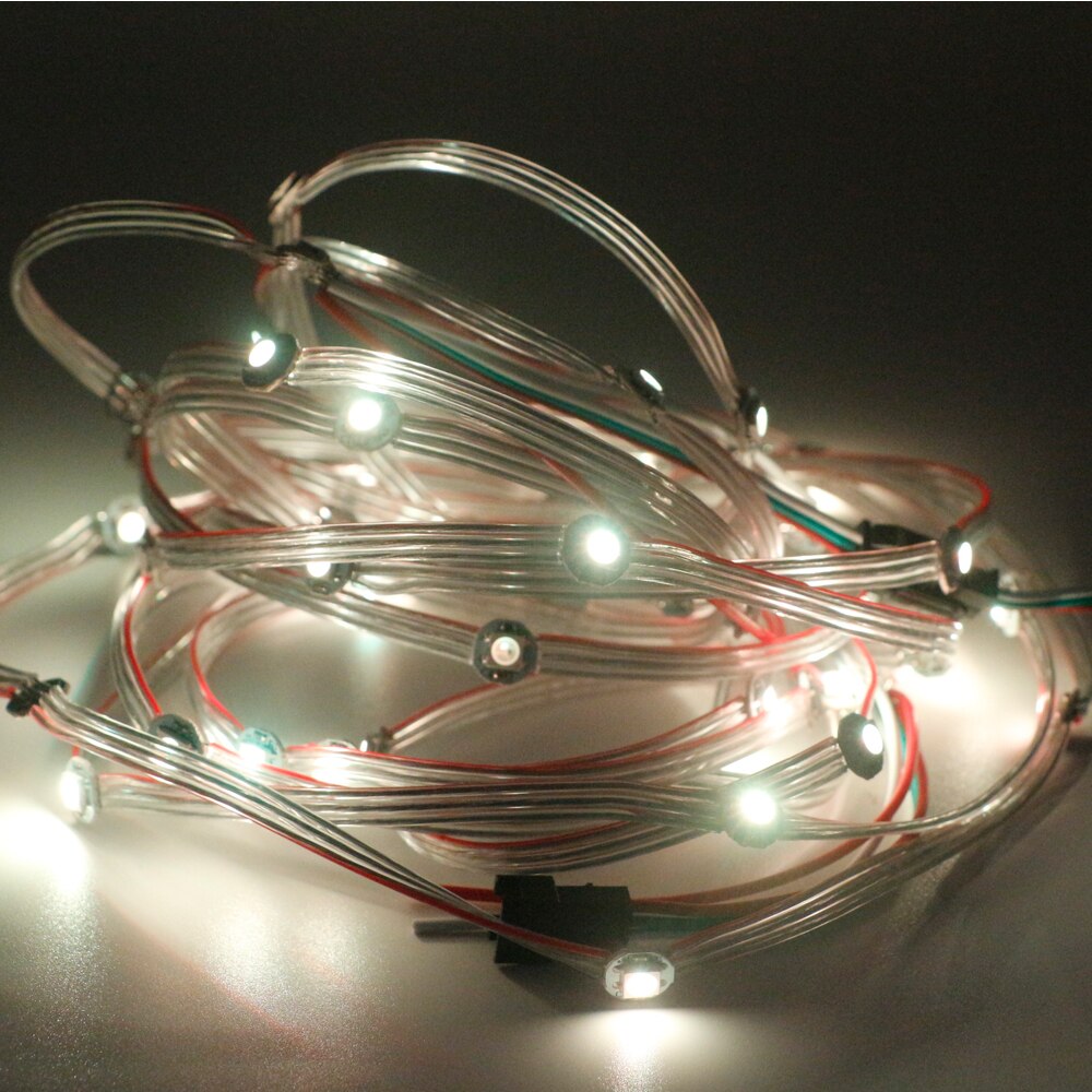 50 pixel Pre-soldered WS2812B Addressable RGB led pixel strip module nodes With 10cm wire WS2812 IC 5V