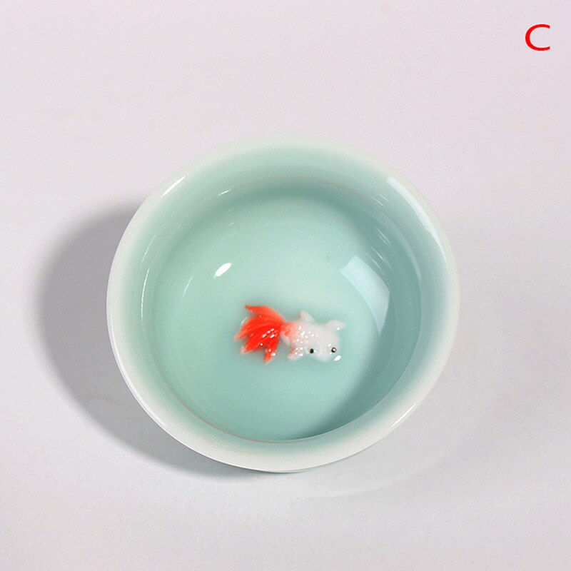 1PCS Chinese Tea Cup Porcelain Celadon Fish Teacup Set Teapot Drinkware Ceramic China Kung Fu Tea Set Ceramic Cup Chinese