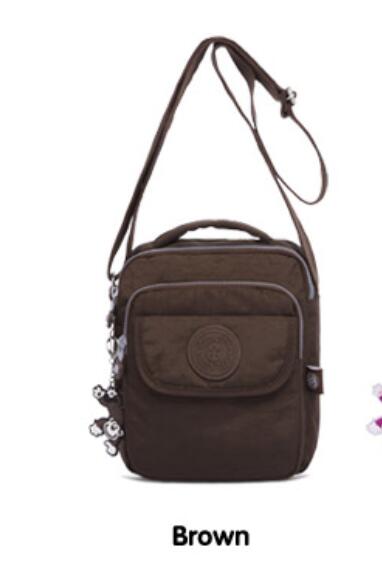 TEGAOTE Nylon Vrouwen Schoudertassen Solid Zipper Tassen Handtassen Vrouwen Messenger Bag Zomer Strand Crossbody Tassen Vrouwelijke Sac A Main: coffee