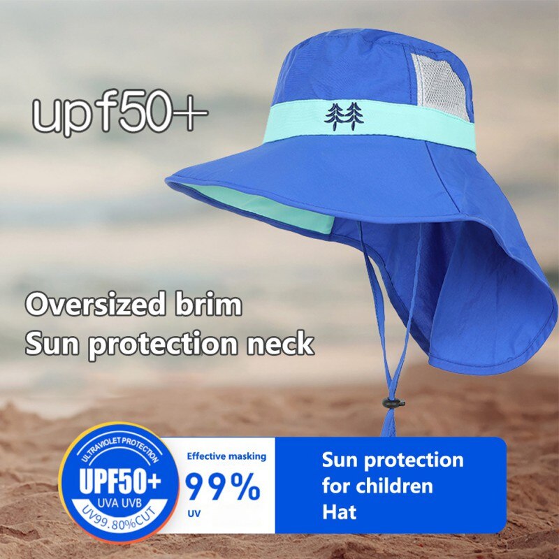 Wide Brim Children Sun Hat Kids Bucket Cap Summer Beach Girls Travel Outdoor Cute Casual Sun Hats
