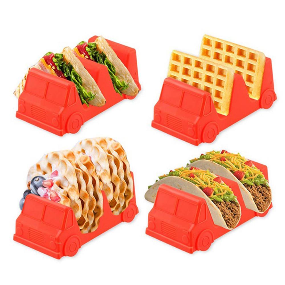 Taco holder pandekager tortilla roll rack sød bilform pp materiale taco rack køkken tilbehør