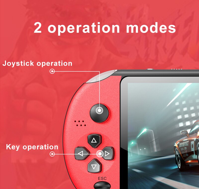 Przenośna przenośna konsola robić gier 5.1 calowy ekran podwójny drążek sterowy wstępnie załadowane klasyczne gry muzyka odtwarzacz filmów obsługa wyjścia TV