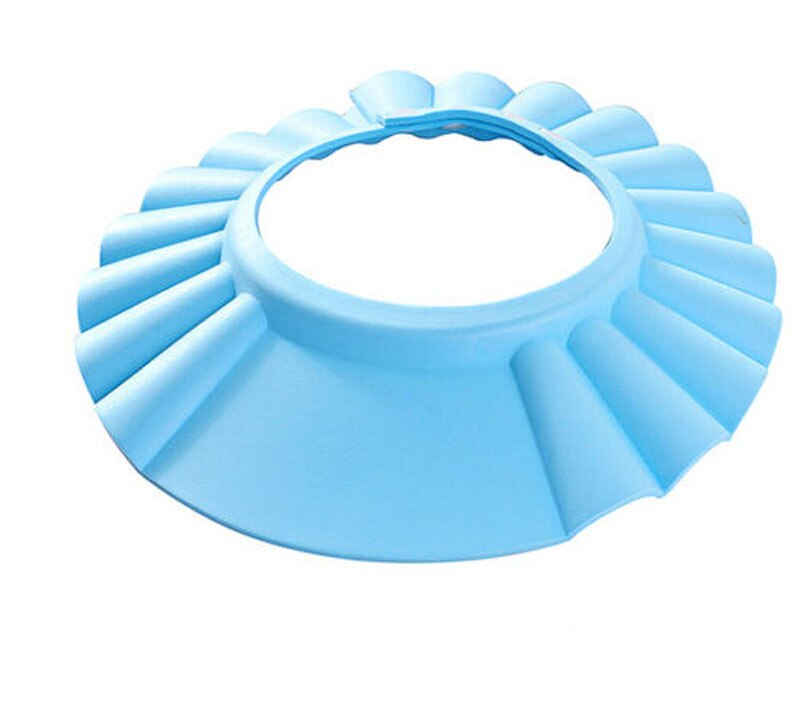 Newborn Baby Kids Soft & Adjustable Toddlers Hair Wash Washing Cap Hat Shampoo Bath Bathing Shower Safety Protecting Shield Baby: Blue