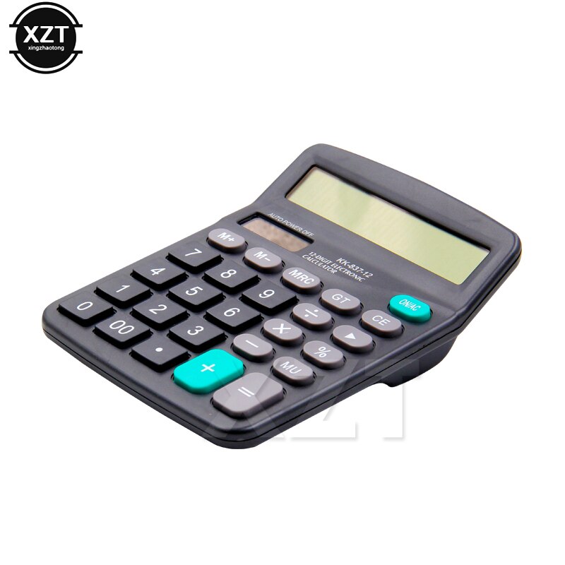 Solar AA Battery Powered Calculator Commercial Office School Calculate Tool 12 Digit Electronic Calculator Big Display Auto off