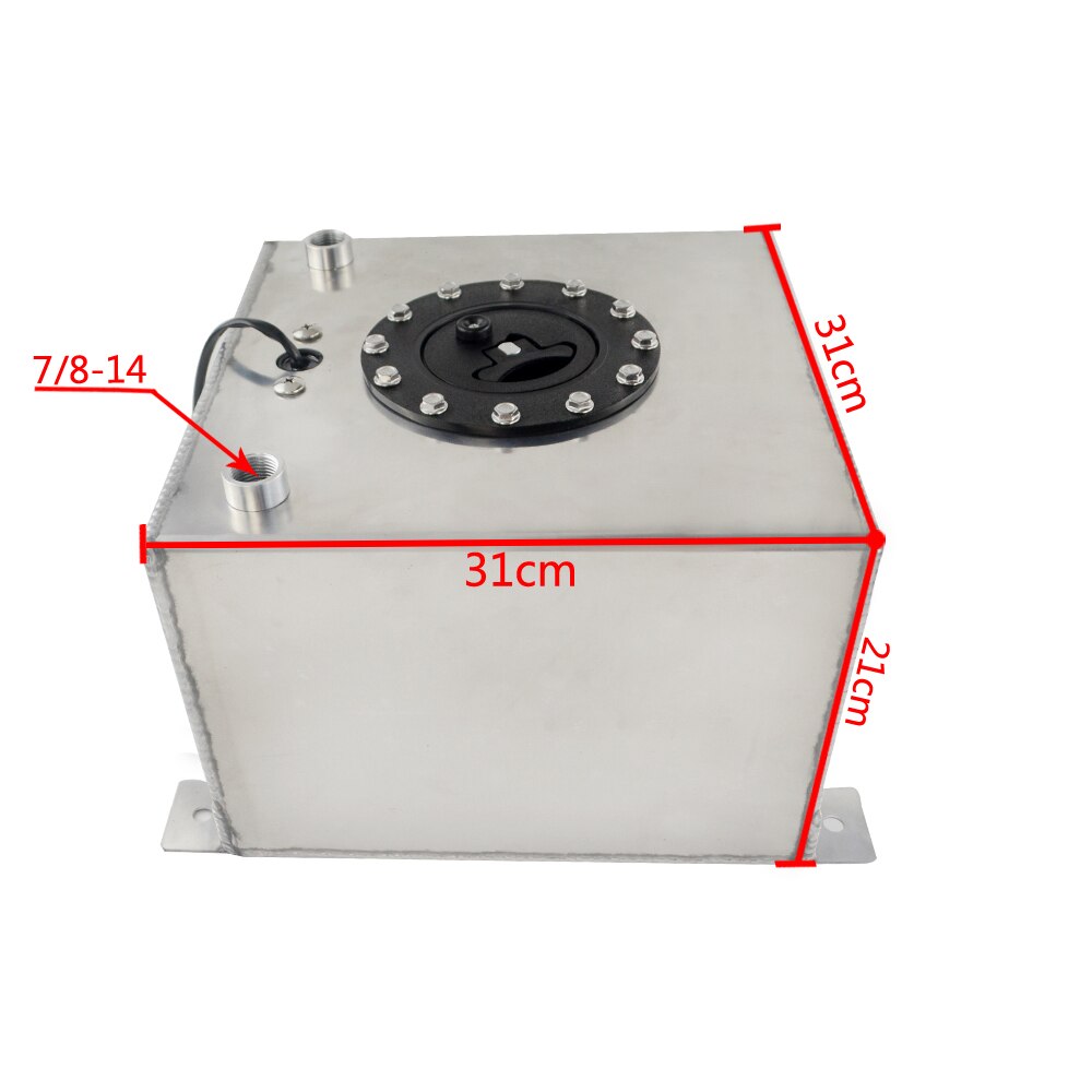 PQY - 20L Aluminum Fuel Surge Tank With / Without Sensor Fuel Cell 20L With Cap/ Foam Inside PQY-TK39/14
