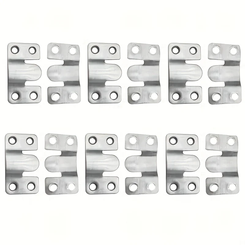 10 stuks metalen fotohangers - vergrendelbare muurbeugels - eenvoudig te installeren haken voor frames, meubels en bedhoeken