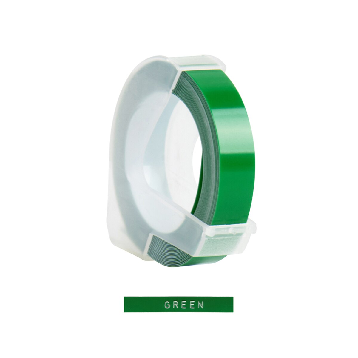 3D Plastic Embossing Label Tape Refill for DYMO 12965 1610 Label Maker with 3/8 Inch * 9.8 feet, 1 Roll: Green