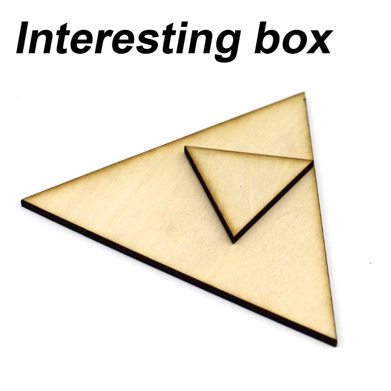 Equilateral triangle linden wood board handmade small wood chip DIY model making decorative wood board trigonal wood board