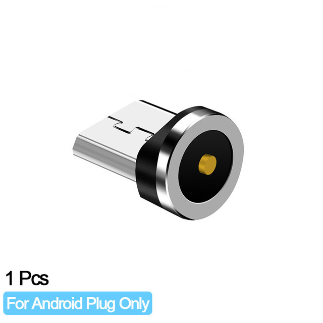 Ministekker Magnetische kabelstekker is geschikt voor USB/Typc C/Iphone-kabel Jack Adapter Android Snel opladen USB-opladersnoerstekker: WIT