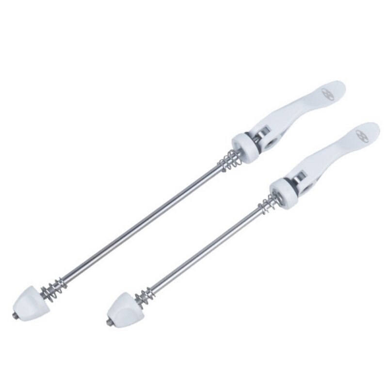 Road Bike Clip Lever Axle Bicycle Wheel Hub Skewers Front Rear Quick Release Skewers 148/185mm Quick Release Bicycle Wheels Lock: white
