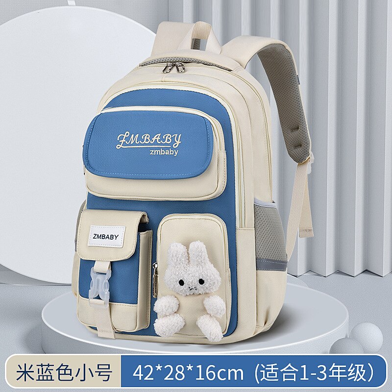 Waterdicht Kinderen Schooltassen Meisjes School Rugzak Kinderen Orthopedische Schooltas Basisschool Rugzak Boekentas Mochila Escolar: small beige