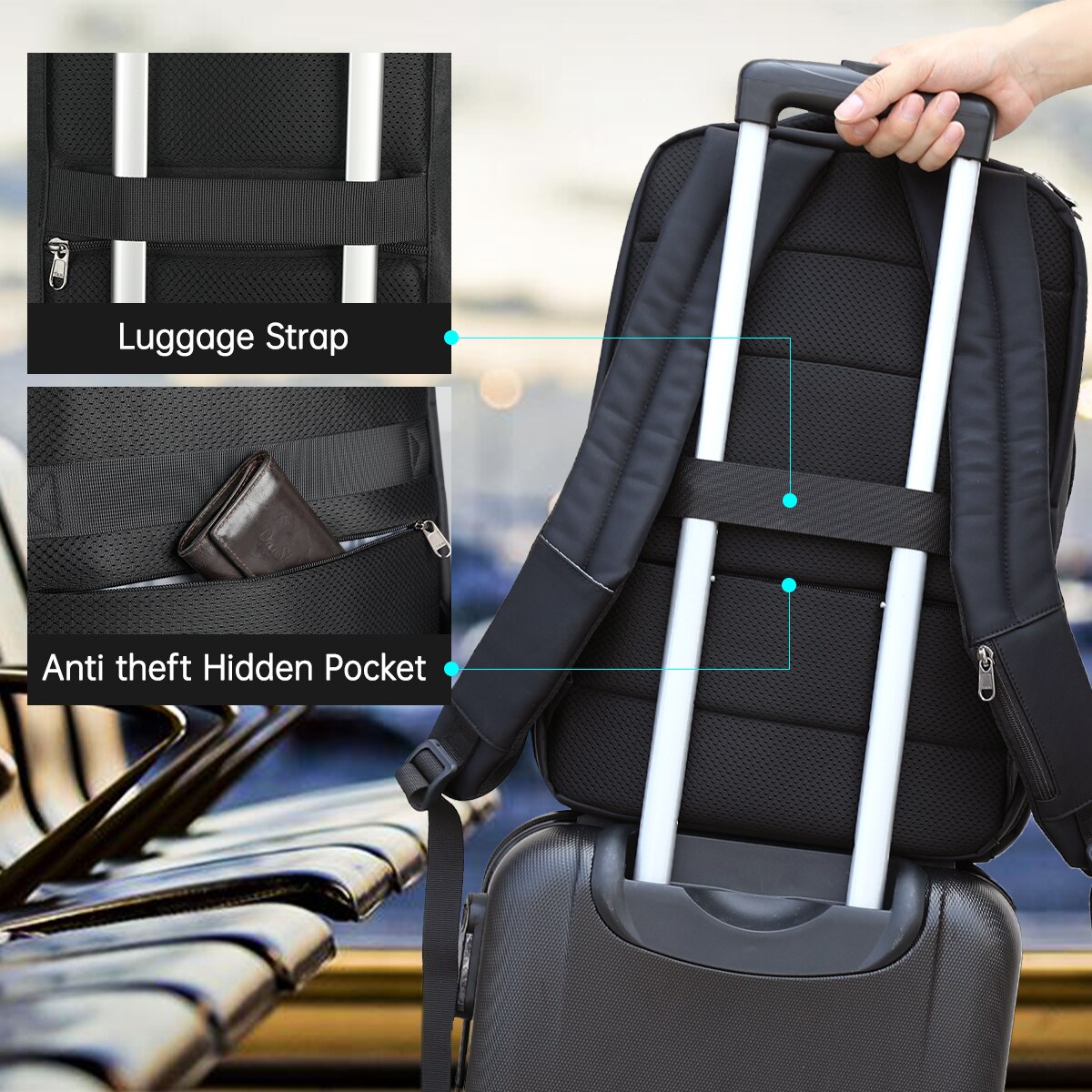 Tigernu Anti theft 15.6&quot;Laptop USB Charging Women Backpack Waterproof Travel Solid Mochila Women Large Capacity Schoolbag Female