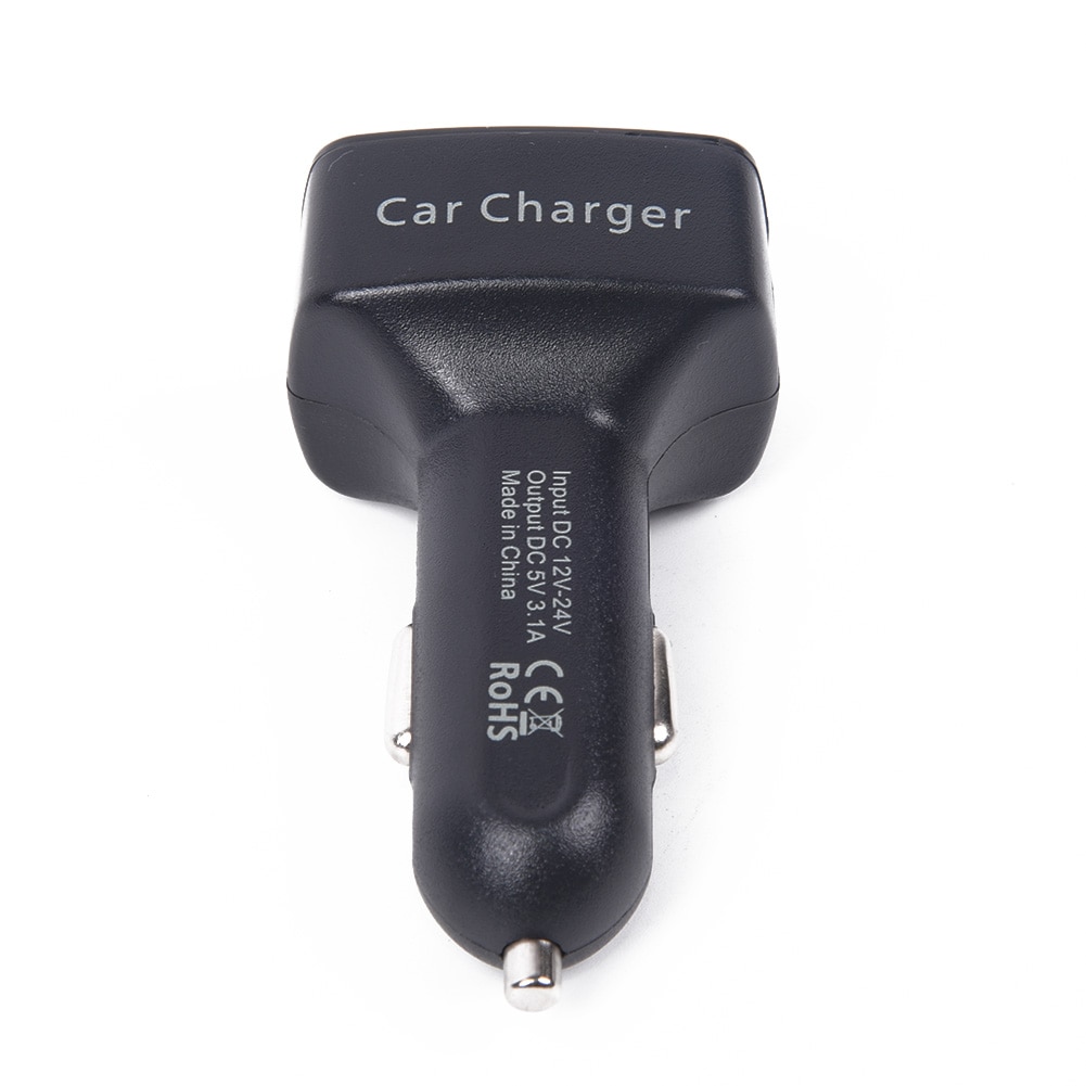 Tablets Auto Volt Amp Meter 2-USB Charging Car Charger LED Display