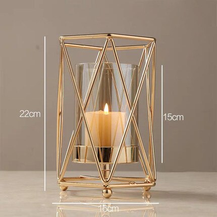 Guld metal lysestager bryllup dekorationer moderne lysestager guld centerpiece photophore verre glas lysestage  zt035: Stil 5 l