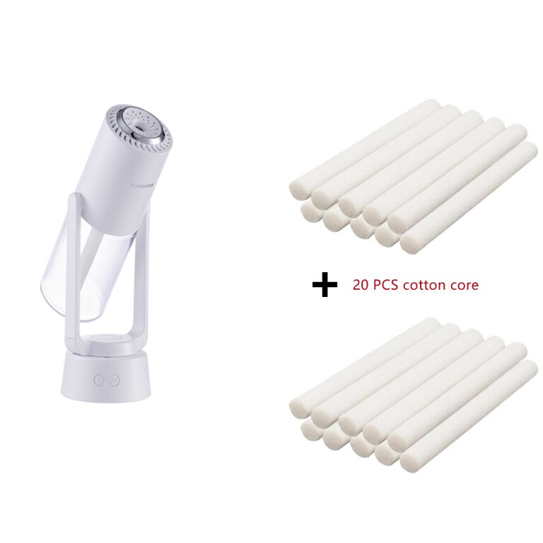 Auto-Rotate Draadloze Magic Shadow Luchtbevochtiger Usb Mist Spuiten Projector Lamp Ultrasone Cool Mist Maker Geurverspreider Voor Thuis: White20filter