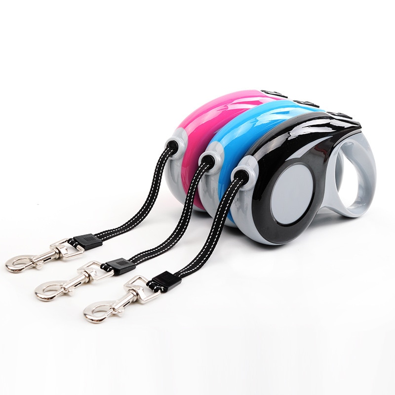 Reflectiehond roulette hondenriem voor honden automatisch uitschuifbare hondenriemen roulette zonder knopen universeel model lichtgevend