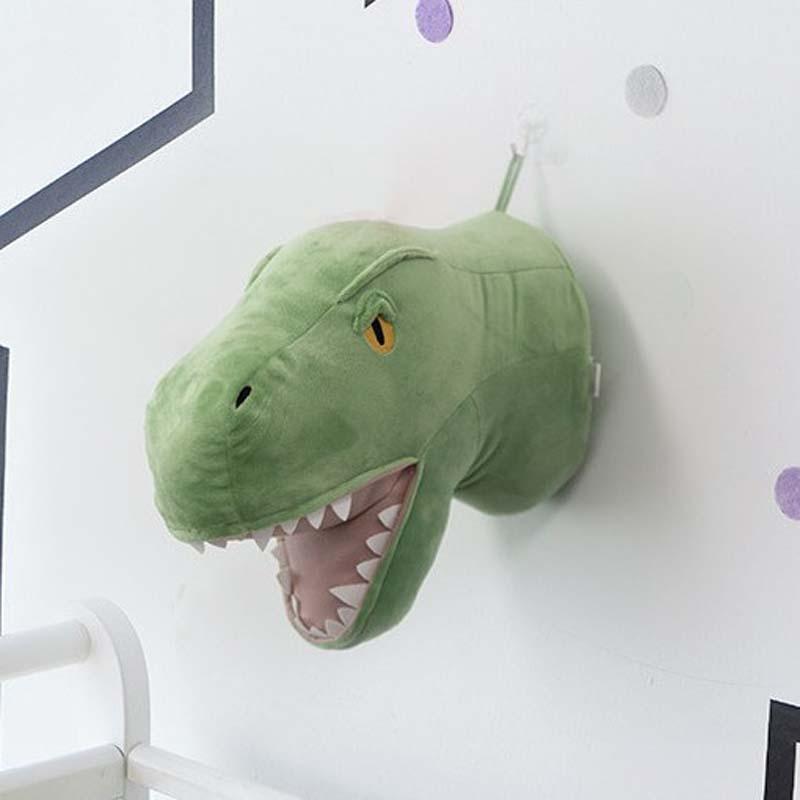 Dier Hoofd Dinosaurus Muur Decor Elephant Herten Opknoping Mount Knuffel Pluche Speelgoed Prinses Pop Meisje Kid Kinderkamer