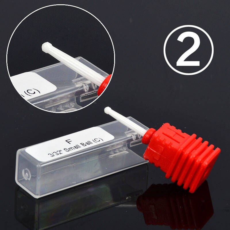 LCJ 7 tipos broca de clavo de cerámica de gama alta 3/32 "brocas rotativas para taladro de manicura eléctrica uña Accesorios: 2