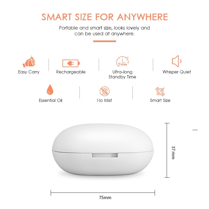 Aromatherapy Machine Air Humidifier Dry Electric Aroma Diffuser USB Essential Oil Ultrasonic