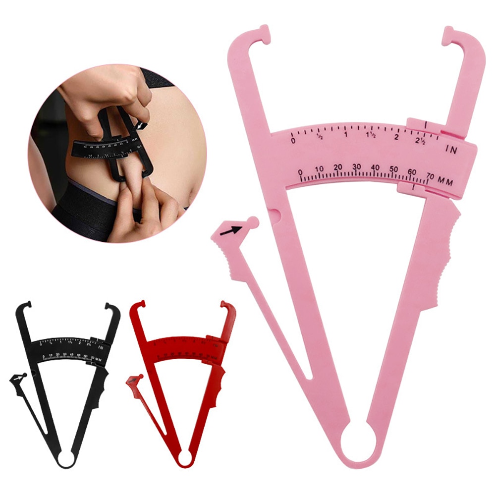 4PC Personal Body Fat Tester Caliper Body Fat Tester Analyzer Fat Measuring Clamp Sebum Fat Caliper