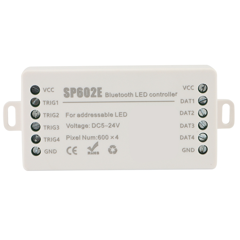 SP602E 4 Ch Signaal WS2812B Muziek Controller Ingebouwde Microfoon WS2811 WS2815 Led Light Strip Bluetooth App DC5V-24V