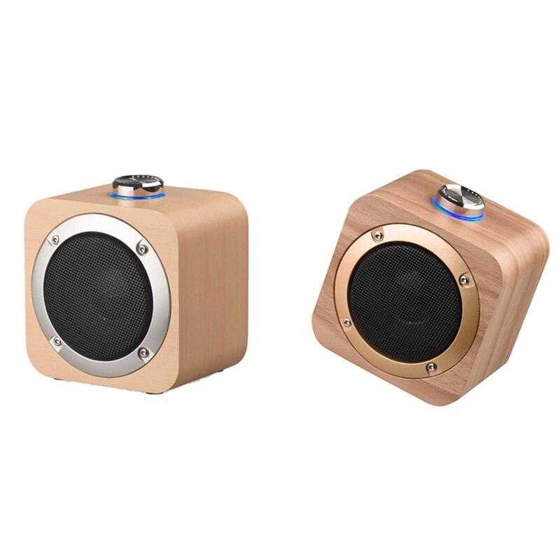 Q1B Draadloze Houten Bluetooth Speaker Button 3 Inch Audio Ondersteuning Tws