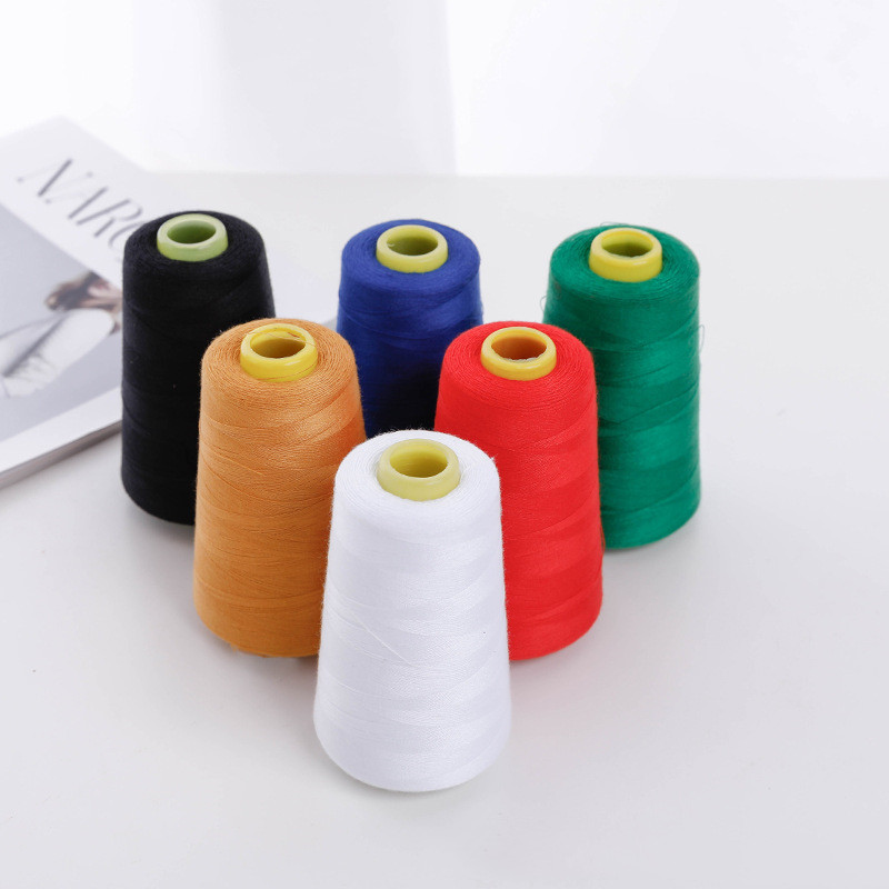 Durable 3000M Yards Overlocking Sewing Machine Industrial Polyester Thread Metre Cones Metre Cones Black White Sew Thread