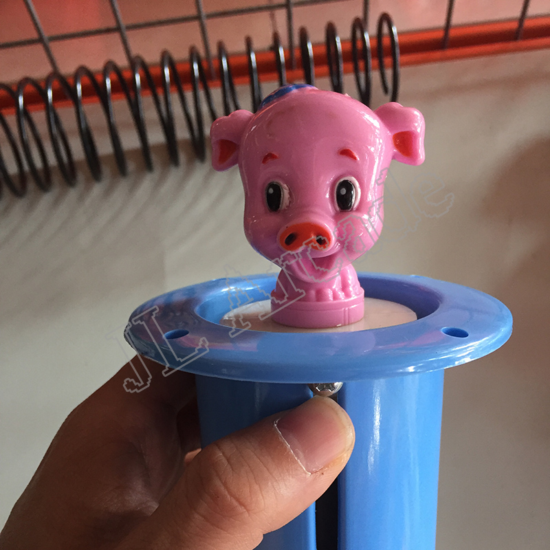 Accesorios para máquinas de juego de hámster, bricolaje, cabeza de ratón de dibujos animados, rana, cilindro de plástico, juego de Arcade