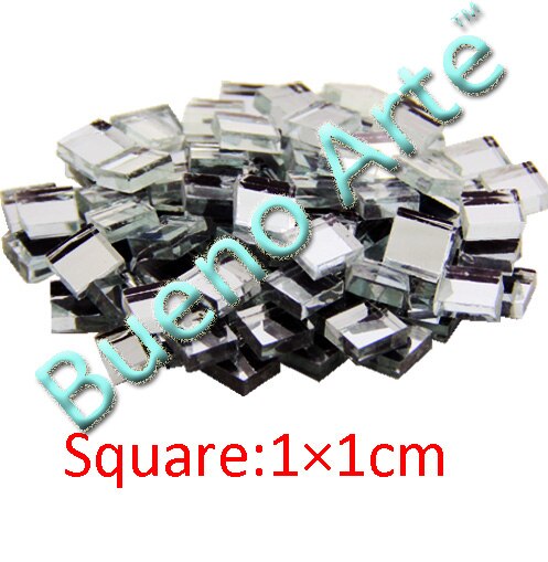 200g spiegel glas Kristal Glanzend zilver kleur 3/8 inch 10X10mm Vierkante zilveren DIY decoratie spiegel glazen tegel