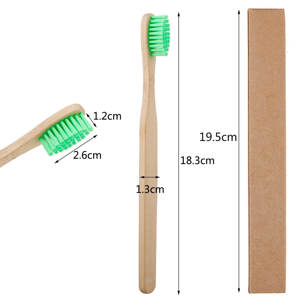 10pcs/set Eco Friendly Bamboo Toothbrush Medium Bristles Biodegradable Oral Care Adults Teeth Cleaning travel Toothbrushes