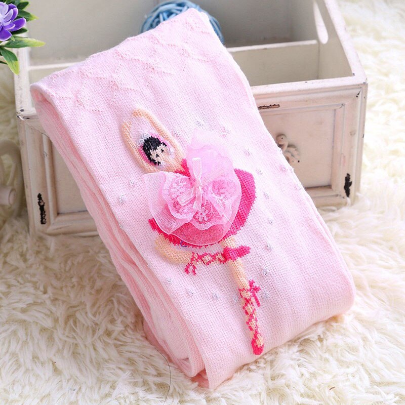 Meshes flicktrosor för babydockor flickor balettstrumpbyxor pojkar söt spets flicka magi baby flickor strumpor stil tights säsong: Rosa balettstrumpbyxor / 1 to 3 år