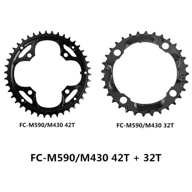 SHIMANO FC-M590/FC-M430 mountainbike kettenrad 44 T/42 T/32 T/22 T reparatur teile kompatibel mit SHIMAN0: 44T und 22T