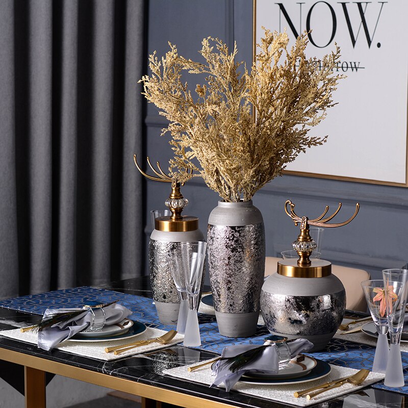 Luxtry Blue Ceramic Dinner Plate Set Steak Dish Dessert Phnom Penh Porcelain Glass Kitchen Utensils Dinnerware Tableware Set