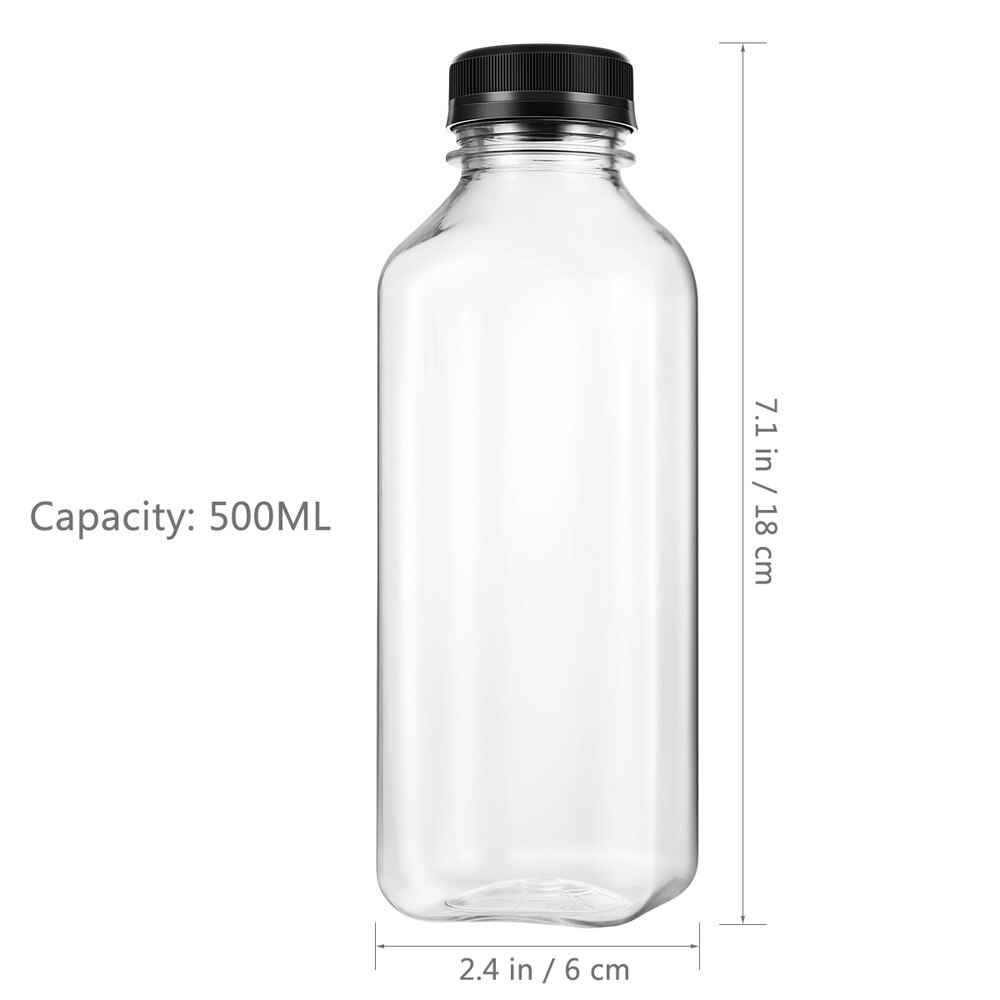 Ukcoco 4 Stuks Lege Doorzichtige Plastic Huisdier Opslag Potten Opslag Flessen Sap Flessen Voor Drank