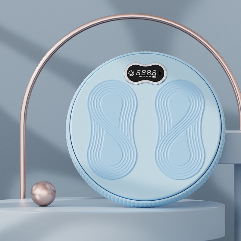 Figuur Trimmer Core Ab Twister Board met intelligente teller voor oefening, taille draaischijf, afslankapparatuur: Blauw