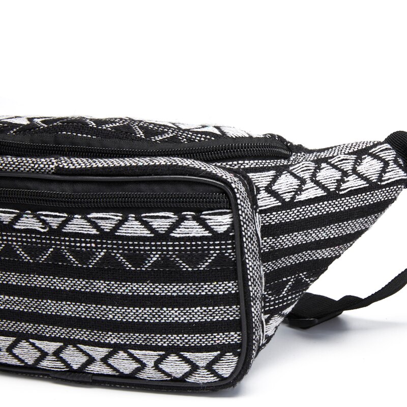 Women Waist Bag Vintage Waist Pack Large Capacity Fanny Pack Fabric Phoone Pouch Hand-free Chest Bag Bohemian Belt Bag