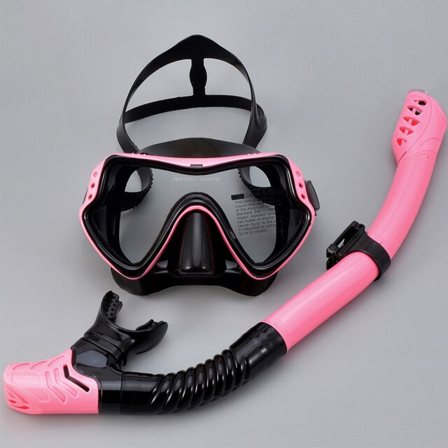Scuba Diving Mask Silicone Mask Snorkel Anti-Fog Diving Mask Snorkel Full Dry Tube Underwater Swim Equipment: 1