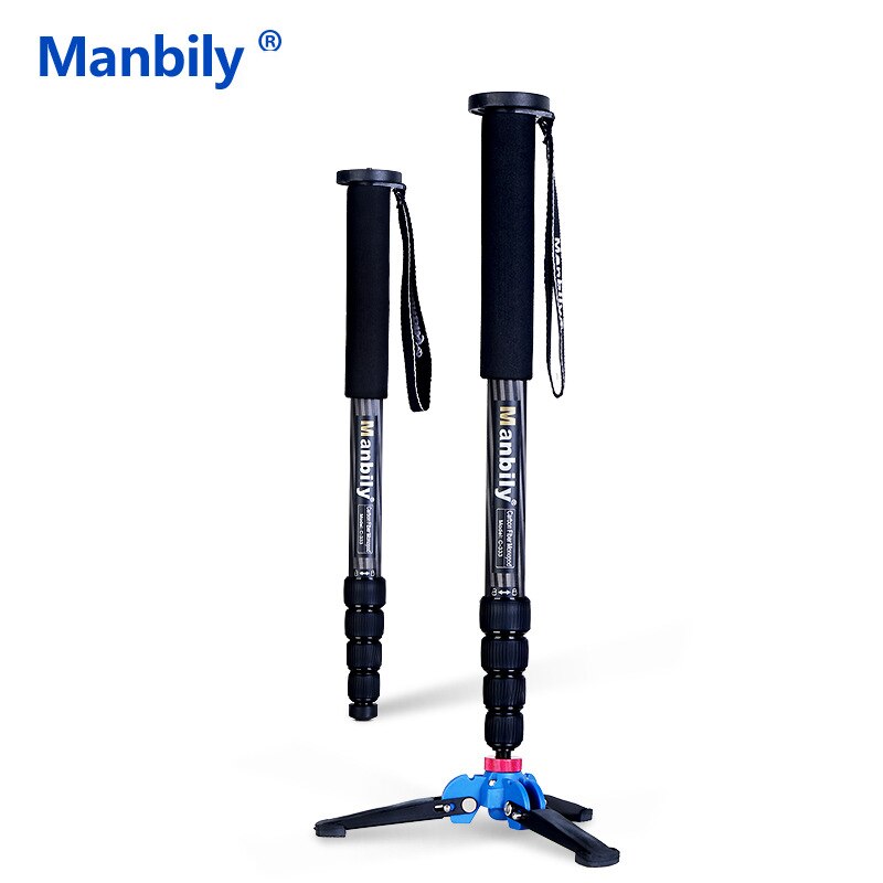 Manbily  c333 carbon fiber monopod bærbar standard til rejser gitzo manfrotto benro sirui dslr monopod til kamera c -333