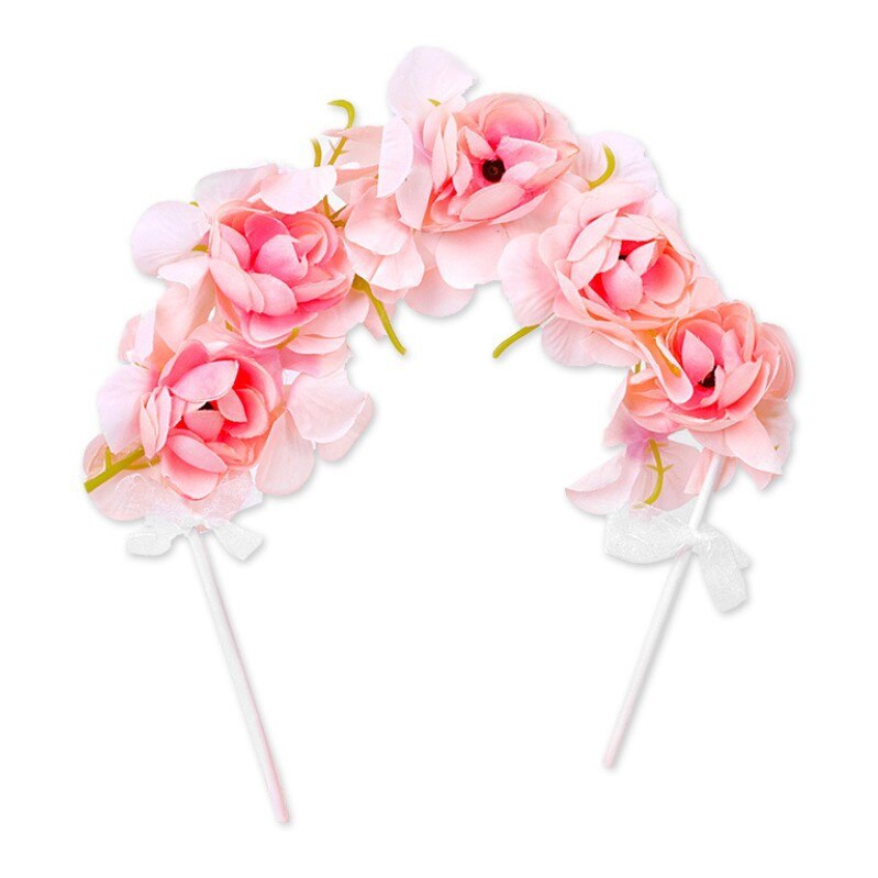 Roze Flamingo Cake Topper Zwaan Taart Insert Diy Bruiloft Verjaardag Valentijnsdag Decoratie: Flower arch