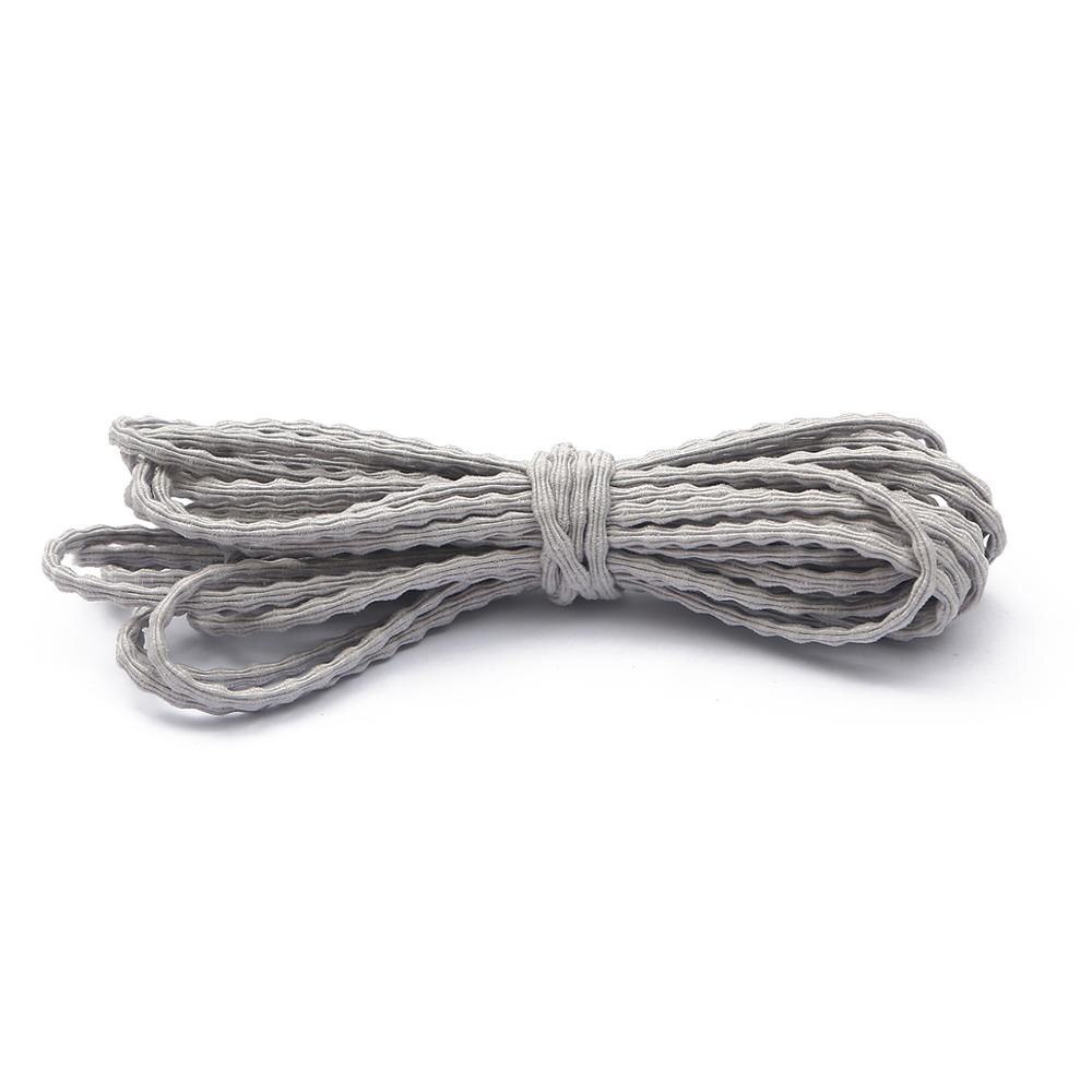 5 meter 3mm farverige højelastiske runde elastiske bånd runde elastiske reb elastikker elastik linje diy sy tilbehør: Grå